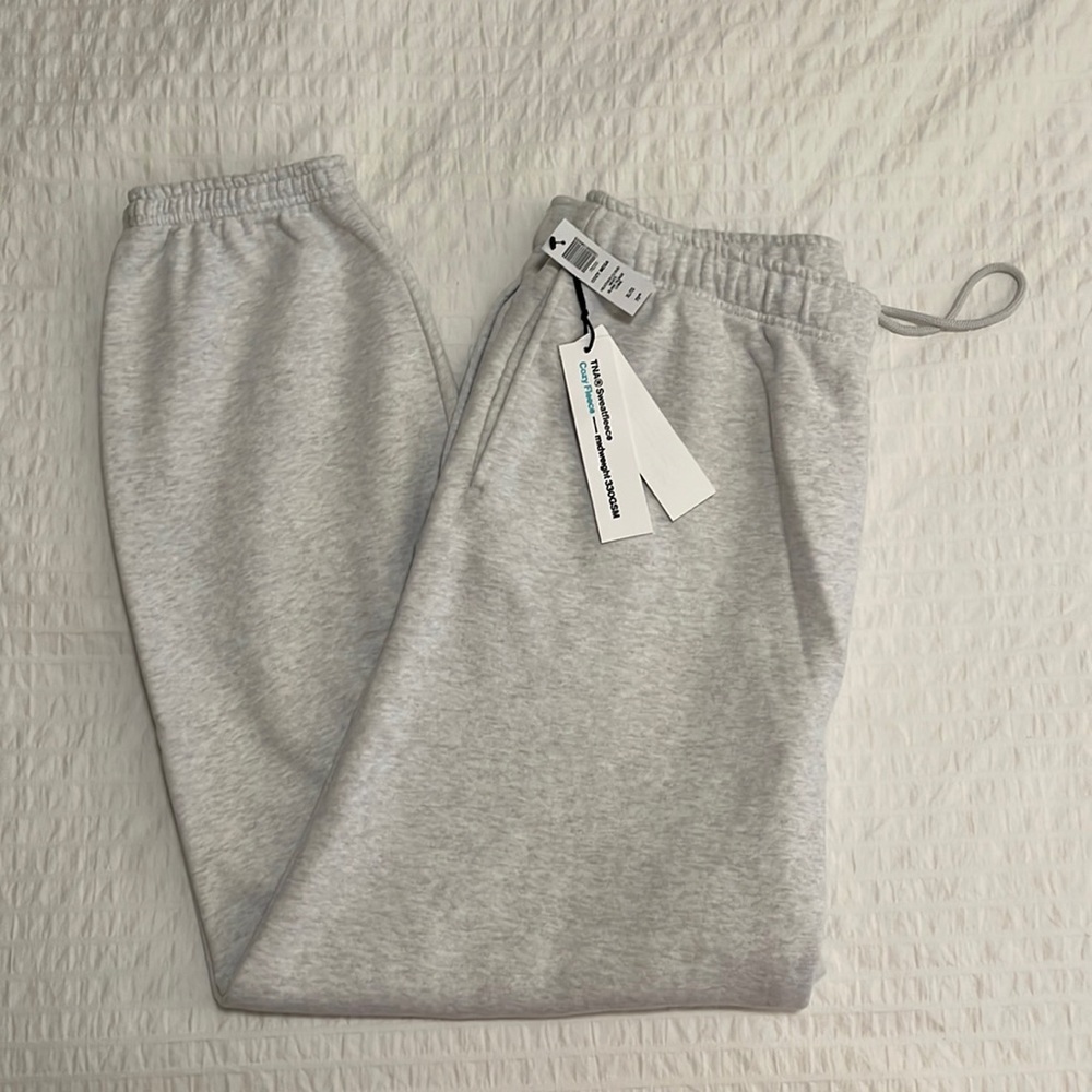 Aritzia TNA Cozy Mega Fleece Sweatpants - Heather Cloud White - Tall